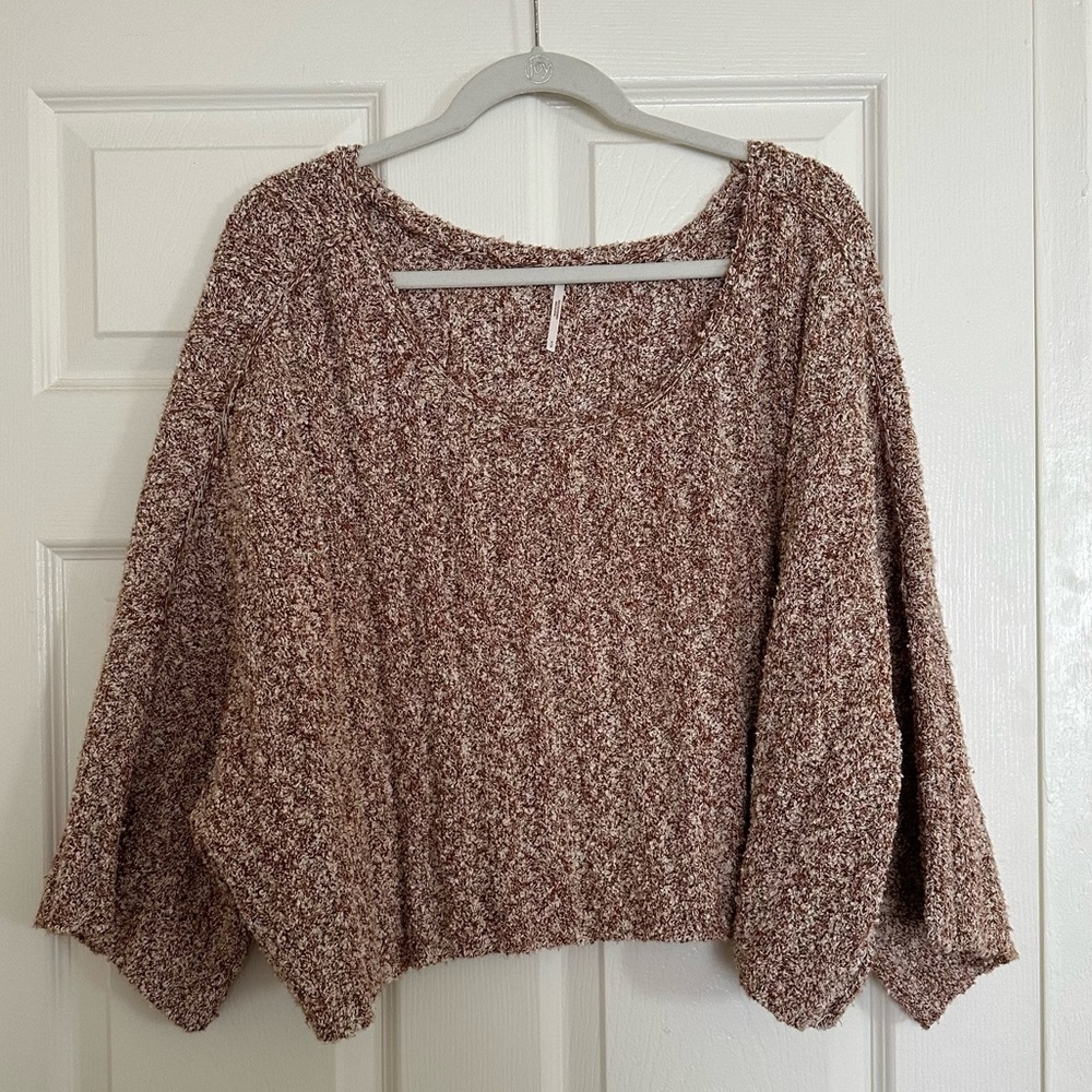 Free People Cropped Good Day Sweater